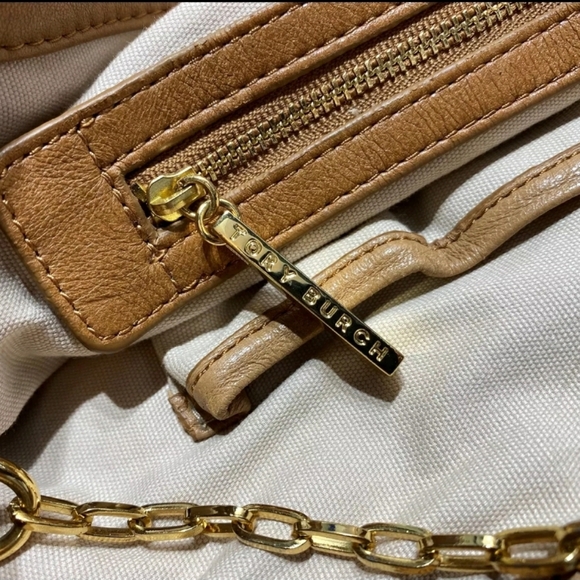 Tory Burch Designer Kerrington Nautical Rope Zig Zag Tote Purse Handbag - Picture 8 of 15